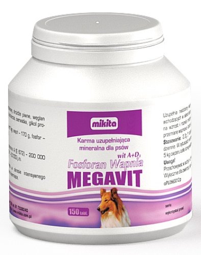 mikita megavit fosforan wapnia ad3 150tabl. - wzrost i rozwój kości 