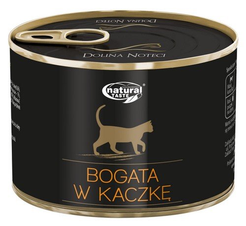 natural taste dla kota z kaczką 185g puszka  zestaw 6szt. karma dla dorosłych kotów