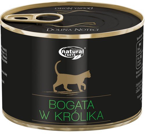 natural taste dla kota z królikiem 185g puszka  zestaw 6szt. karma dla dorosłych kotów