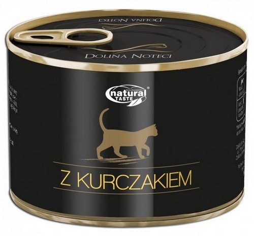 natural taste dla kotów z kurczakiem 185g puszka karma dla dorosłych kotów