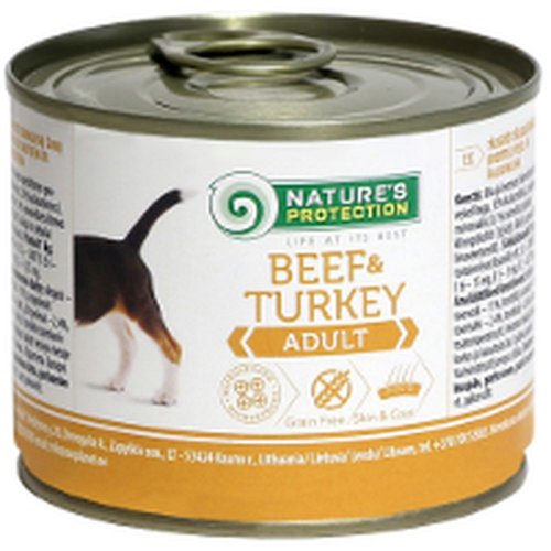 natures protection adult beef turkey (wołowina indyk) 200g puszka 70% mięsa