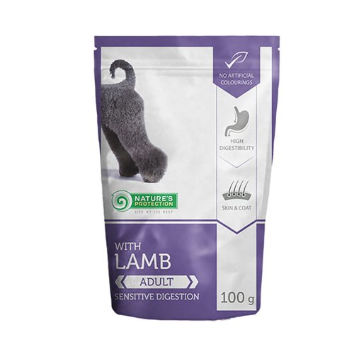 natures protection saszetka adult dog lamb (jagnięcina) 100g karma mokra dla dorosłych psów