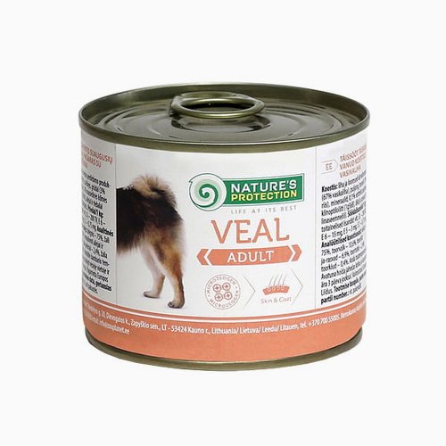 natures protection adult veal (cielęcina) 200g puszka 67% mięsa