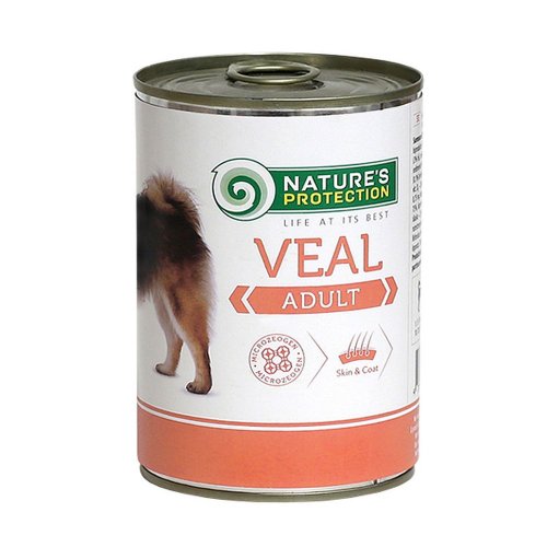 natures protection adult veal (cielęcina) 400g puszka 67% mięsa