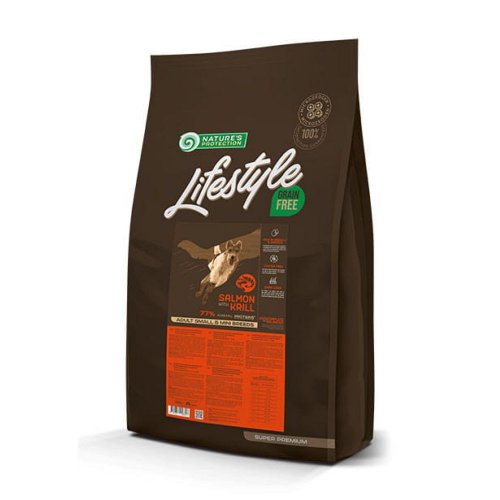 nature's protection lifestyle grain free salmon adult small 10kg  dla małych ras z łososiem, bez zbóż