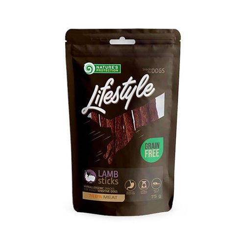 nature's protection lifestyle snacks lamb sticks 75g pałeczki z jagnięciny i kurczaka