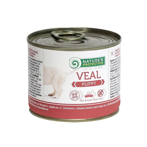 natures protection puppy 200g veal (cielęcina) puszka dla szczeniąt, 70% mięsa