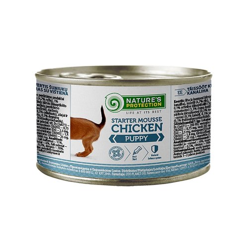 natures protection puppy starter chicken(kurczak) 200g puszka dla szczeniąt, 70% mięsa