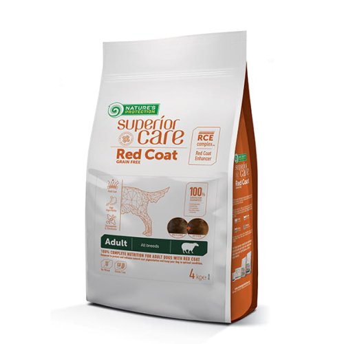 nature's protection red coat grain free lamb & krill adult all breeds 4kg karma sucha dla psa