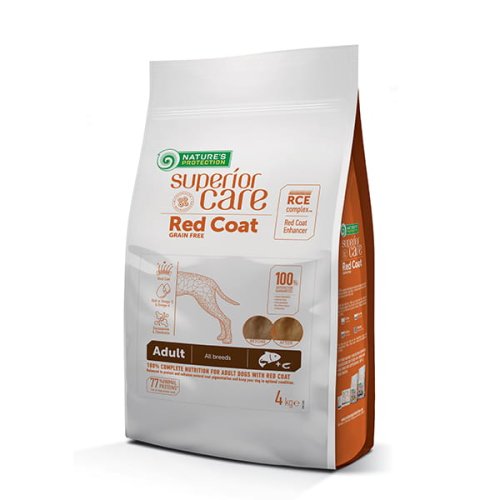 nature's protection red coat grain free salmon & krill adult all breeds 4 kg  karma sucha dla psa