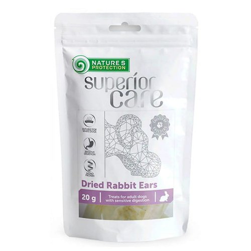 natures protection snacks dried rabbit ears 20g suszone uszy królicze