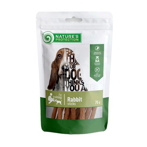 nature's protection snacks rabbit sticks 75g pałeczki z królika