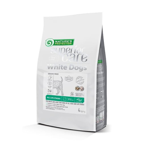 nature's protection superior care white dogs grain free insect all sizes all life stages 4kg karma sucha dla psa