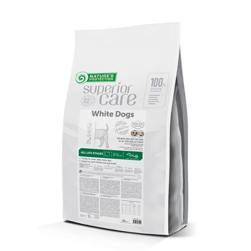 nature's protection superior care white dogs insect & rice all sizes all life stages 10kg   karma sucha dla psa