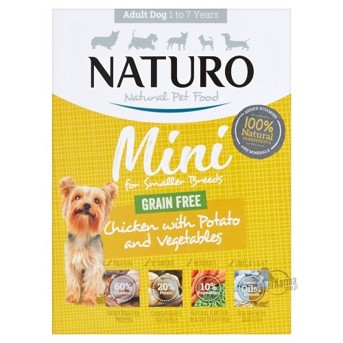 naturo grain free adult kurczak z warzywami i ziemniakami 150g karma bezzbożowa 