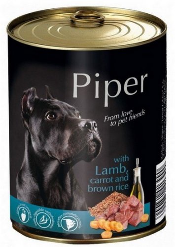 piper jagnięcina, marchew i ryż puszka 400g karma mokra dla psa