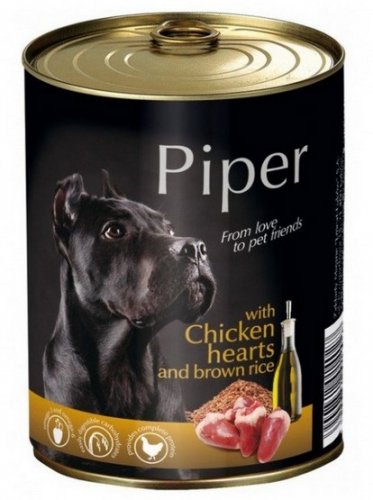 piper serca kurczaka i ryż puszka 400g karma mokra dla psa