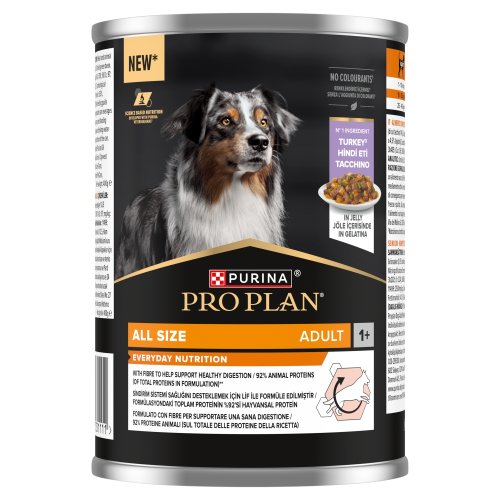 pro plan everyday nutrition all size adult karma dla psów bogata w indyka w galaretce 400g karma mokra dla psa