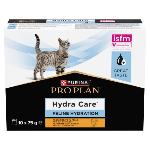pro plan hydra care flavoured with chicken karma uzupełniająca dla dorosłych kotów 750g (10 x 75 g) kurczak