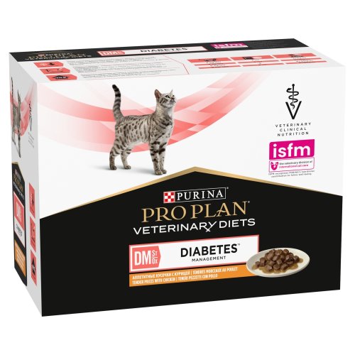 pro plan veterinary diets dm diabetes management karma dla kotów 10 x 85g karma mokra dla kota