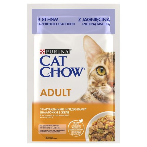 purina cat chow jagnięcina i zielona fasolka saszetka 85g karma mokra dla kota
