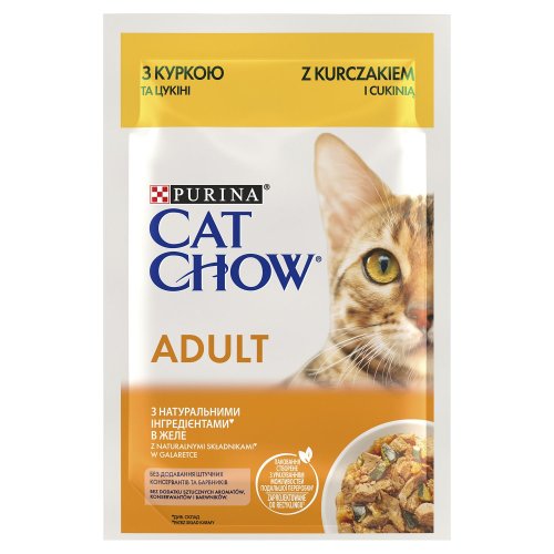 purina cat chow kurczak i cukinia saszetka 85g karma mokra dla kota