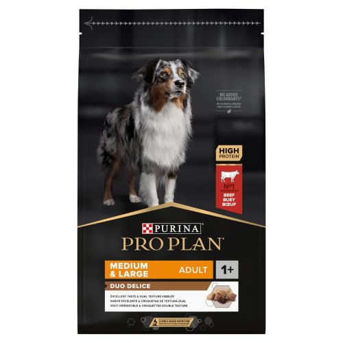 purina pro plan duo delice adult medium & large beef 10kg karma sucha dla psów z wołowiną i ryżem