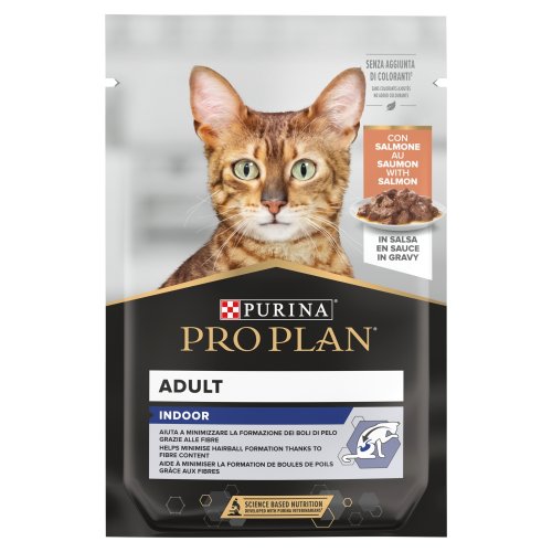 purina pro plan indoor adult z łososiem w sosie 85g karma dla dorosłych kotów
