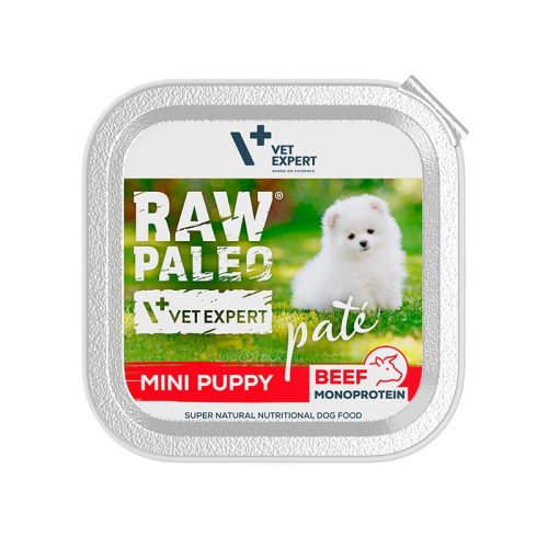raw paleo pate mini puppy beef 150g  zestaw 12szt. karma mokra dla psa