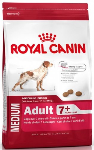 royal canin medium adult 7+ 15kg dorosłe psy średnich ras od 7. do 10. roku
