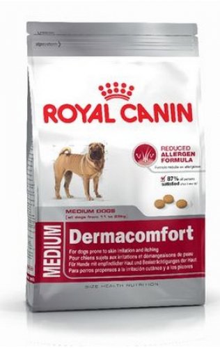 royal canin medium dermacomfort 10kg dla psów narażonych na podrażnienia skóry i odczuwających świąd