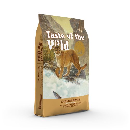taste of the wild canyon river feline z pstrągiem i łososiem 2kg bezzbożowa sucha karma dla kota