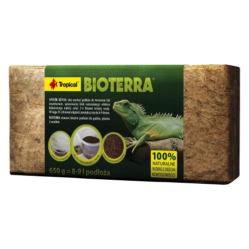 tropical bioterra kokosowe podłoże do terrarium 650g  