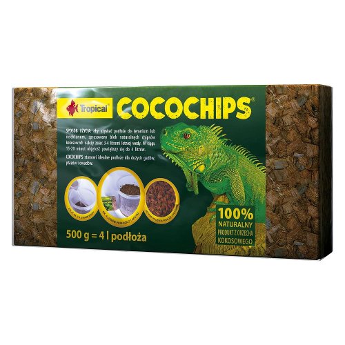 tropical cocochips kokosowe podłoże do terrarium 500g 