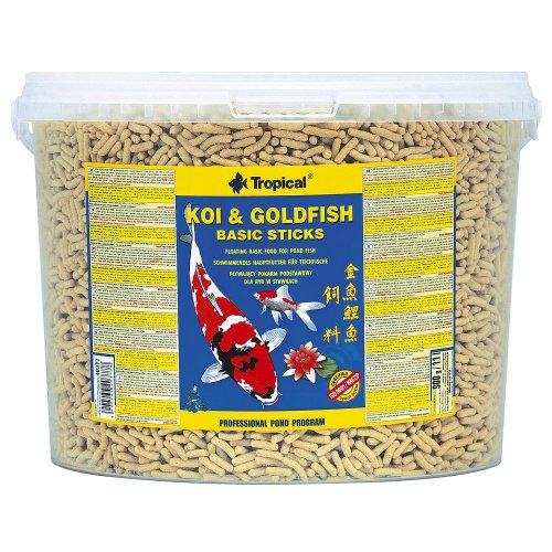 tropical pond koi&goldfish basic sticks 11l wiadro pływające pałeczki, 900g 