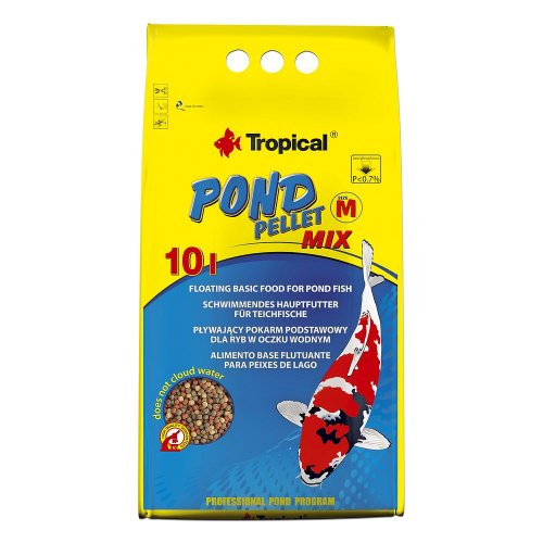 tropical pond pellet mix 10l worek pływające kulki pelletu, 1300g