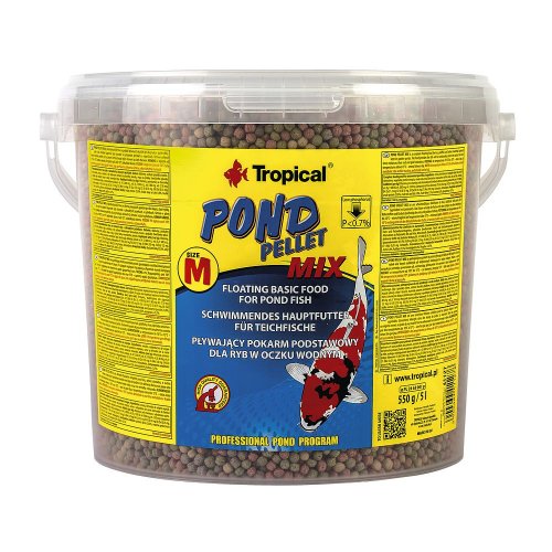 tropical pond pellet mix 5l wiadro pływające kulki pelletu, 700g