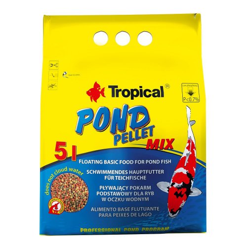 tropical pond pellet mix 5l worek pływające kulki pelletu, 650g