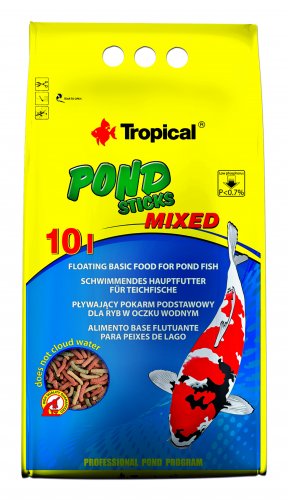 tropical pond sticks mixed 10l worek pływające pałeczki, 800g