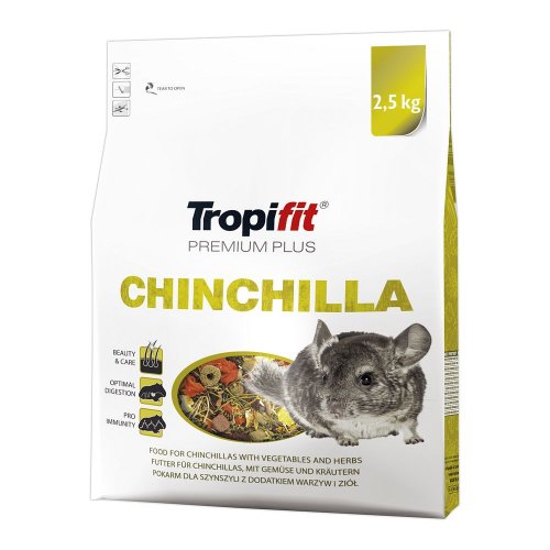 tropifit premium plus chinchilla dla szynszyli 2,5kg z dodatkiem warzyw i ziół
