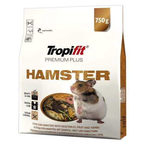 tropifit premium plus hamster  dla chomików 750g z dodatkiem warzyw, owoców i ziół
