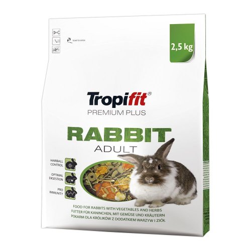 tropifit premium plus rabbit dla  królików 2,5kg z dodatkiem warzyw i ziół
