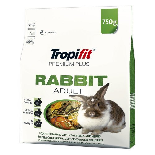 tropifit premium plus rabbit dla  królików 750g z dodatkiem warzyw i ziół