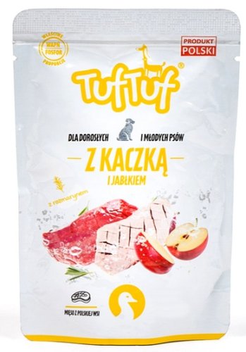 tuf tuf kaczka z jabłkiem dla psa saszetka 500g 