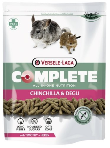 versele-laga chinchilla & degu complete pokarm dla szynszyli i koszatniczki  500g 