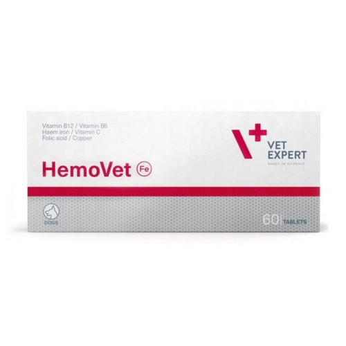 vetexpert hemovet 60 tabletek dla psów z objawami niedokrwistości