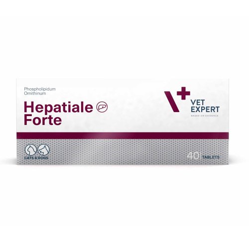 vetexpert hepatiale forte 40 tabletek dla psów i kotów wspomagający funkcje wątroby.