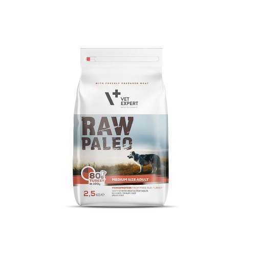 vetexpert raw paleo adult medium 2,5kg monoproteinowa karma dla średnich ras