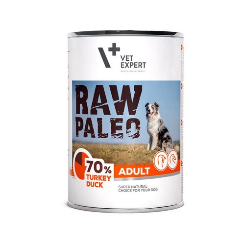 vetexpert raw paleo karma dla psów dorosłych indyk/kaczka 400g monoproteinowa, naturalna, bezzbożowa
