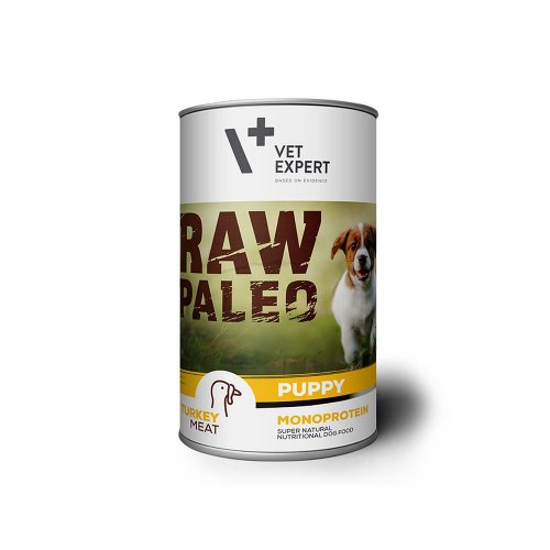 vetexpert raw paleo karma dla szczeniąt indyk 400g monoproteinowa, naturalna, bezzbożowa